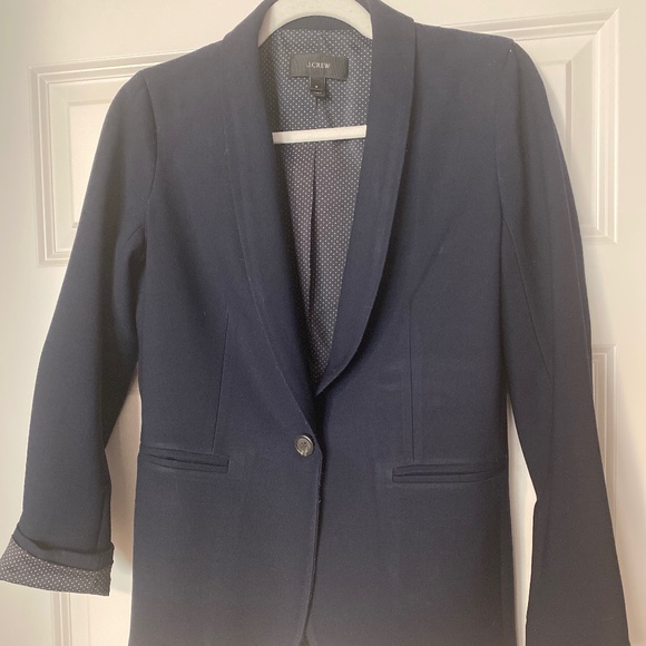 Navy fitted J. Crew blazer - Picture 1 of 2